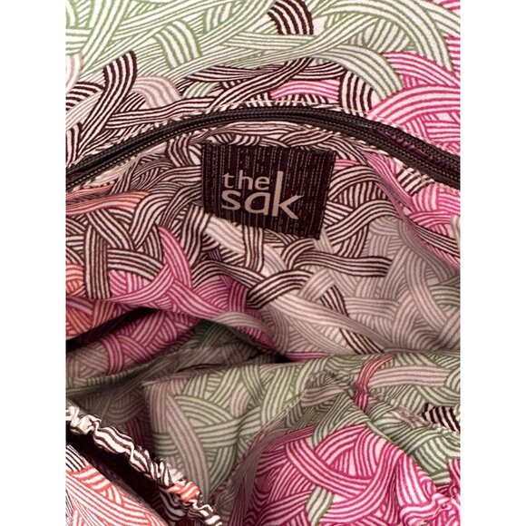 The Sak Olive Green Leather Crossbody Bag With Adjustable Strap & Multiple Zippe - Picture 6 of 16